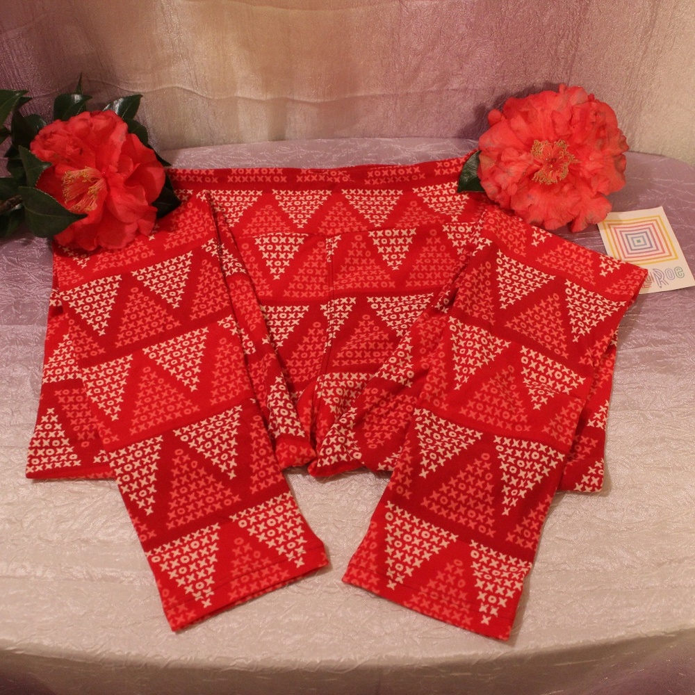 LuLaRoe NWT Heart Love Leggings XOXOXO OS - Picture 1 of 8